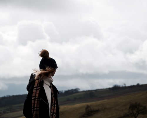 Woman in countryside